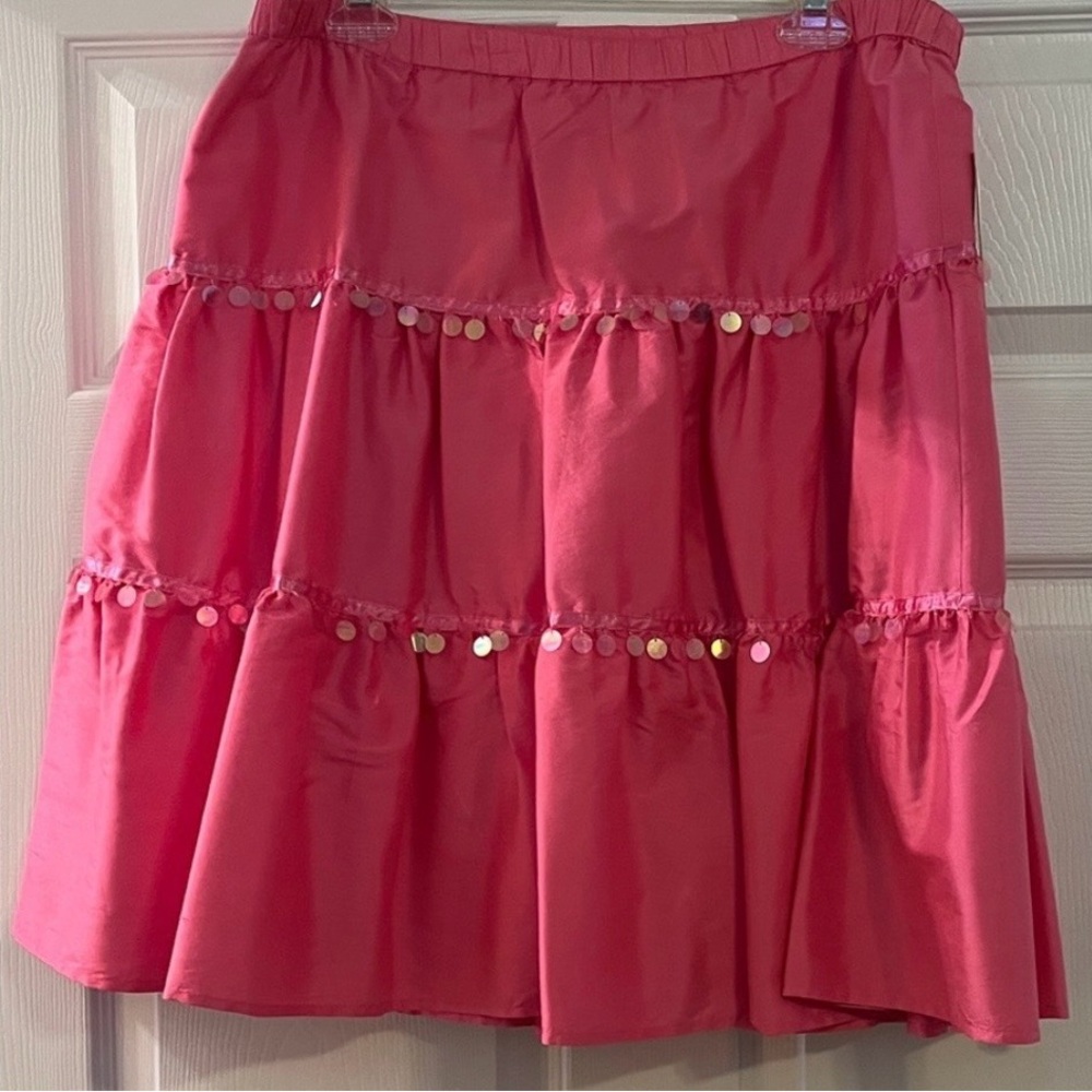 Lilly Pulitzer silk shopper skirt Hibiscus Pink - size Medium (runs large) NWT